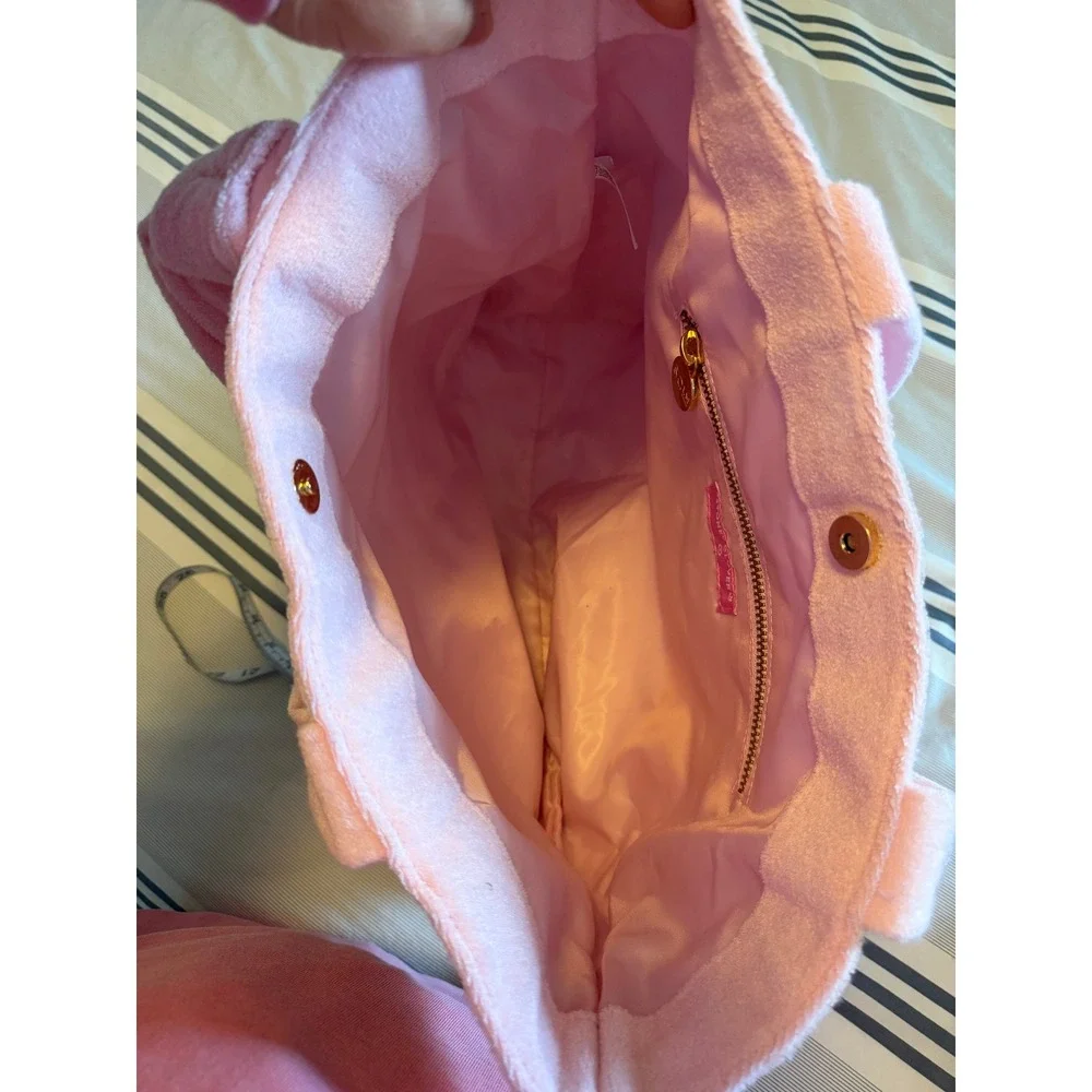 Stoney Clover Lane x Target Pink Terry Cloth Embroidered Tote‎ Bag Shoulder Bag